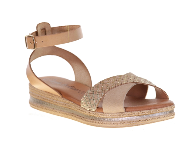 Carla tortosa 14327 beige or Cuir